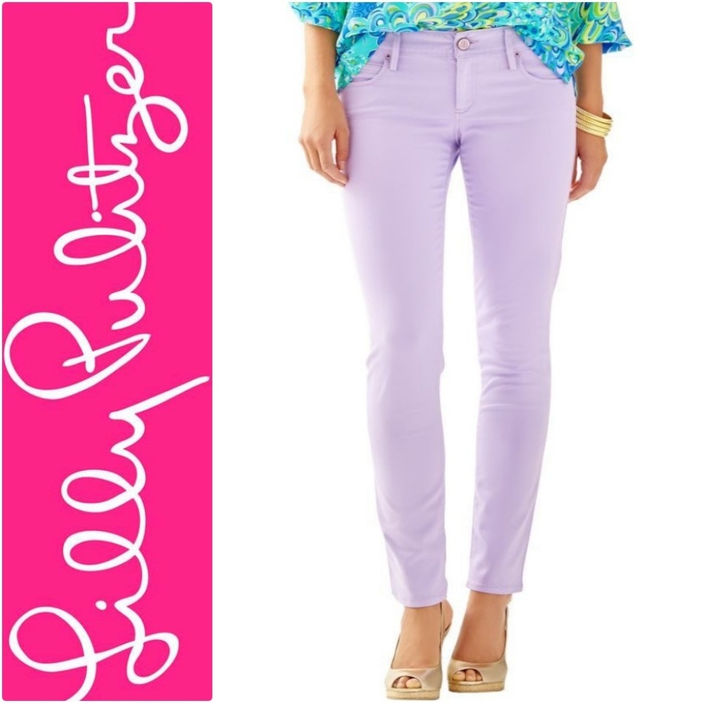 🚫SOLD🚫Lilly Pulitzer Lilac Sateen Worth Skinny - Picture 7 of 8